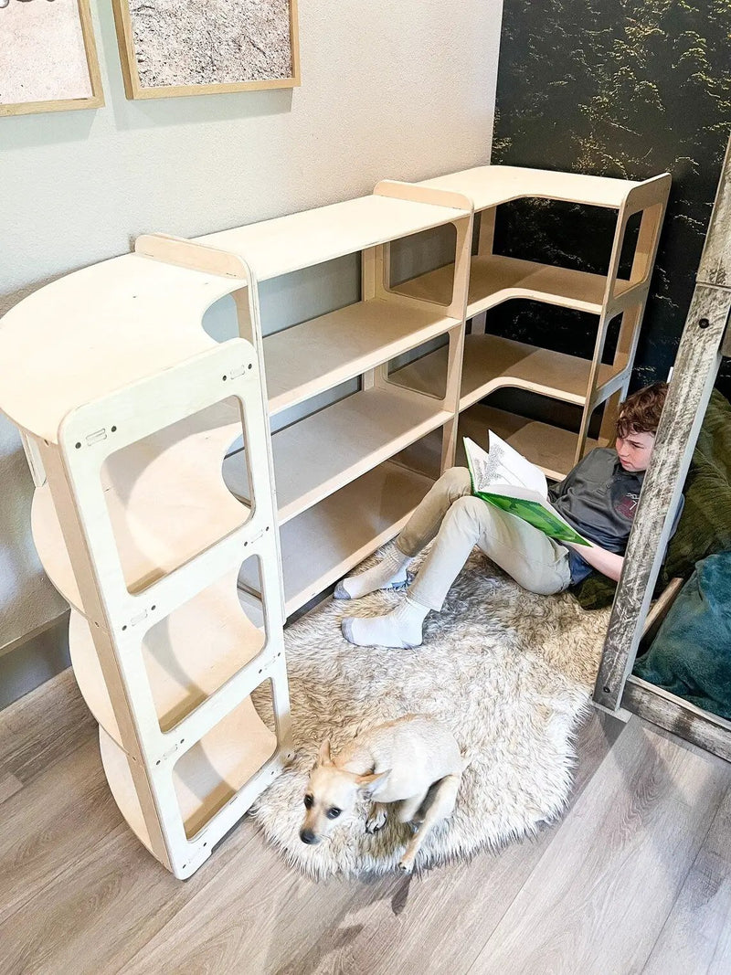 JERRY- Corner Toy Shelf by Bush Acres