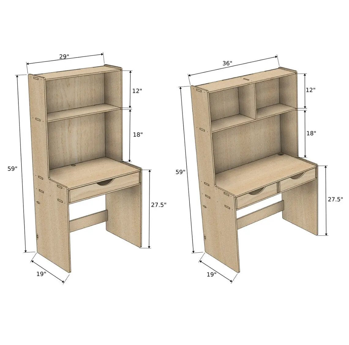 JOSH- Wall Desk by Bush Acres
