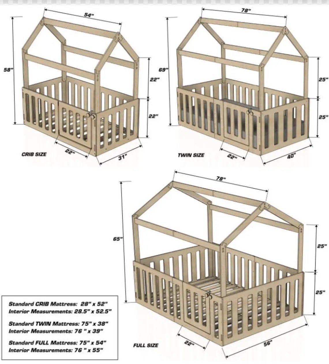 MIGUELITO- Twin Size House Bed by Bush Acres