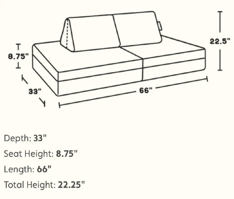 LAYLA- Play Cushion Couch by Bush Acres
