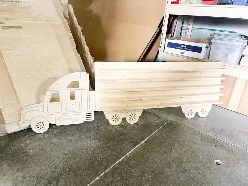 ROSCOE- Semi Truck Wall Shelf by Bush Acres