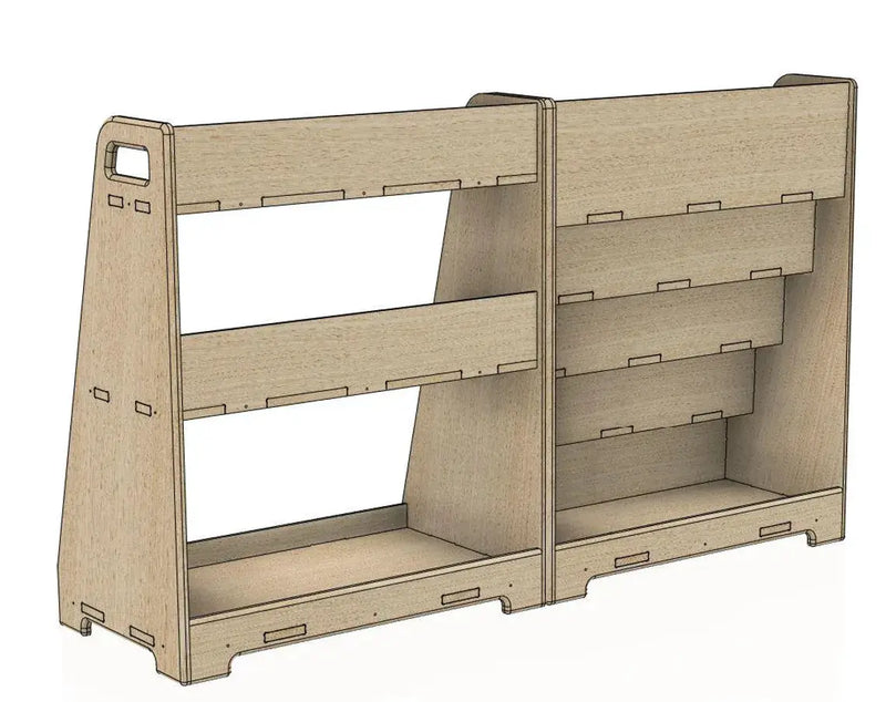 LORI- Bookshelf + Toy Shelf Set by Bush Acres