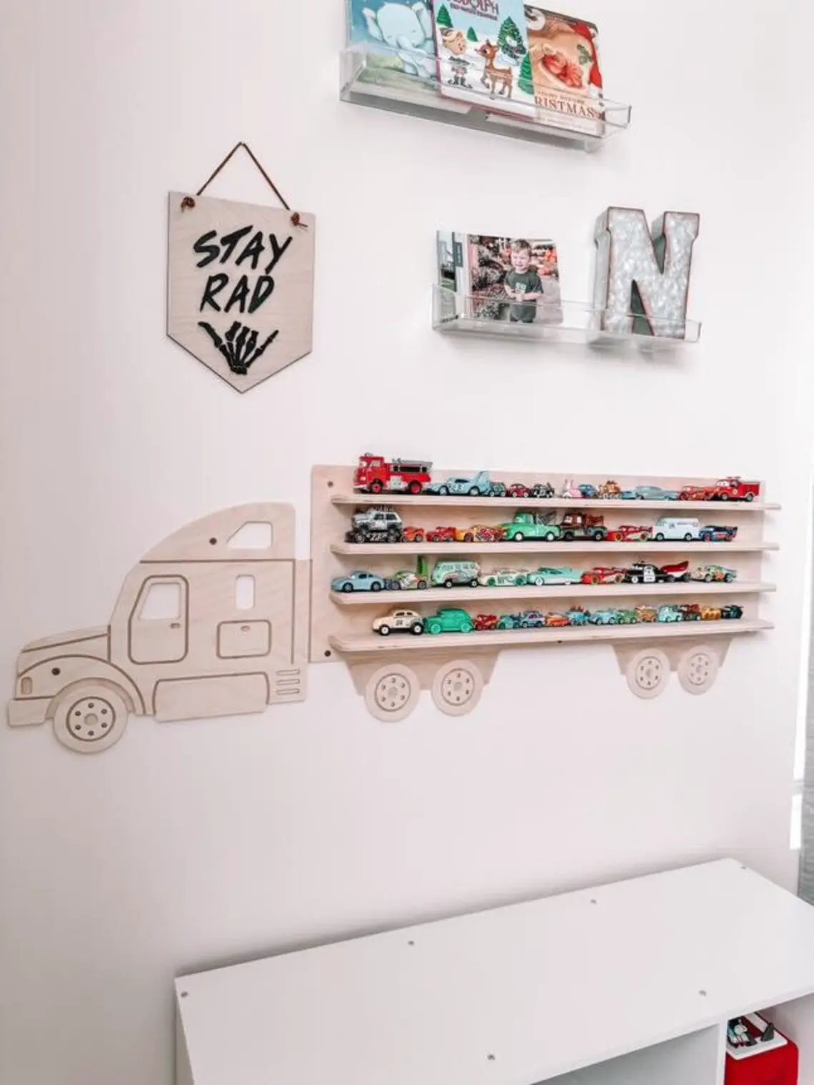 ROSCOE- Semi Truck Wall Shelf by Bush Acres