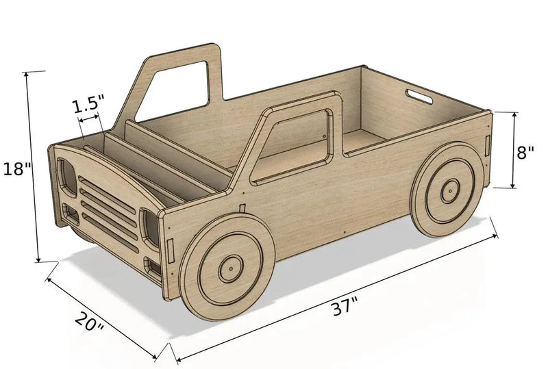 JOEY- Car Inspired Bookshelf by Bush Acres