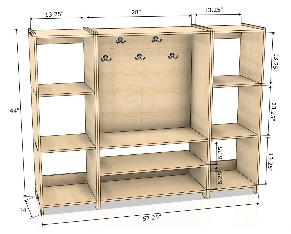 HARPER V3- Toddler Wardrobe + Classroom Cubbies by Bush Acres