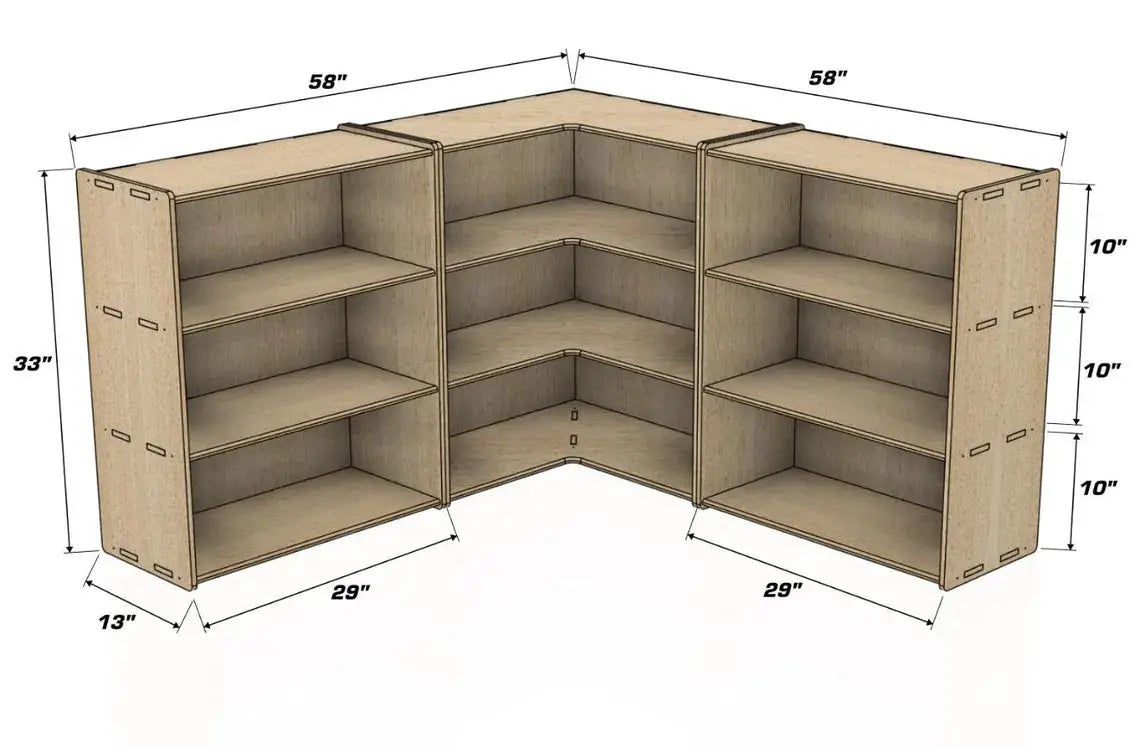 JARED BUNDLE- Corner Shelf Unit by Bush Acres