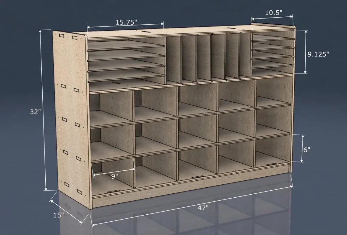 CHRISTIAN- Art Storage Shelf by Bush Acres