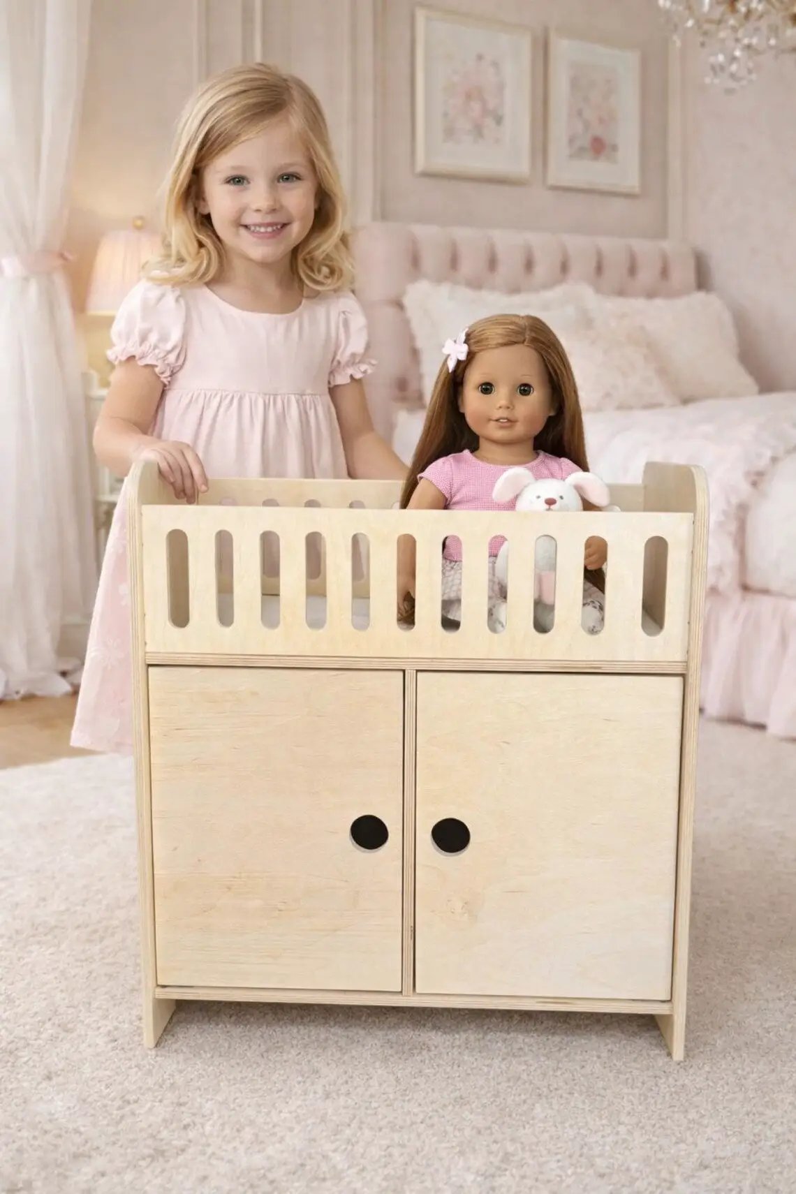 CLARA- Doll Crib with Storage by Bush Acres