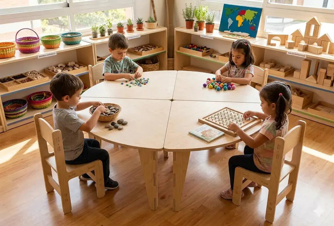 ARI- Semi-Circle Table with Set of 4 Chairs, photo 2 of 5