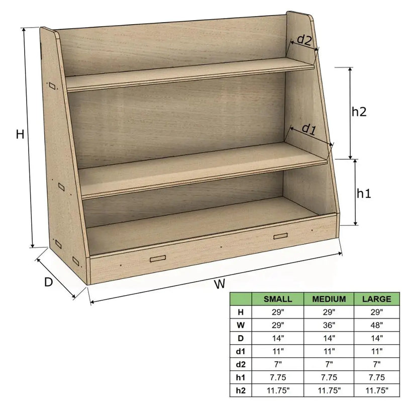 CARTER- Montessori Toy Shelf by Bush Acres