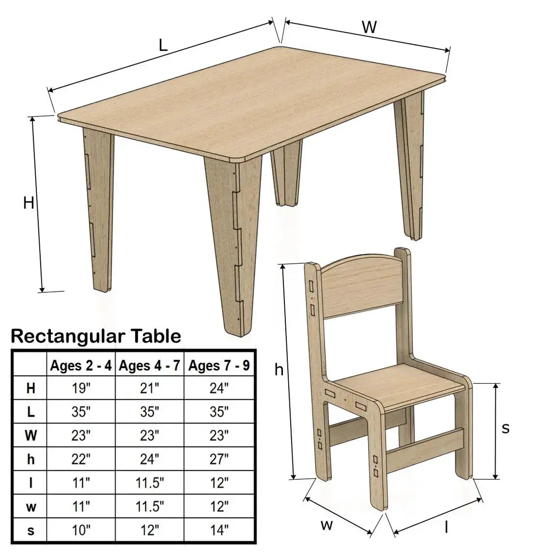 REMI- Rectangular Table with Set of 4 Chairs, photo 2 of 3