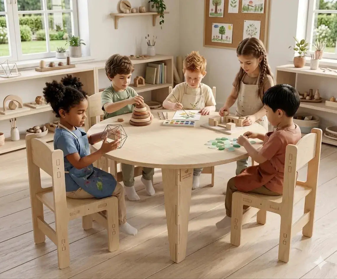 STELLA- Round Table with Set of 4 Chairs, photo 3 of 3