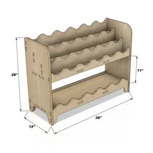 DARLA V2- Wave Design Bookshelf by Bush Acres
