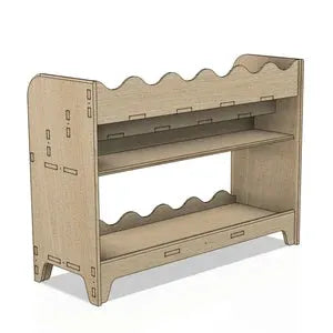 DARLA V2- Wave Design Bookshelf by Bush Acres