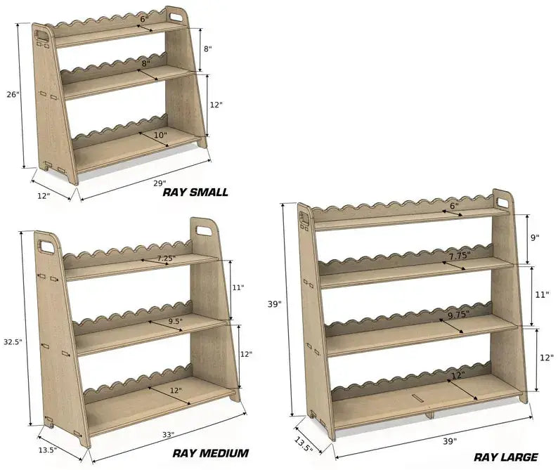 RAY- Scalloped Toy Shelf, photo 9 of 9