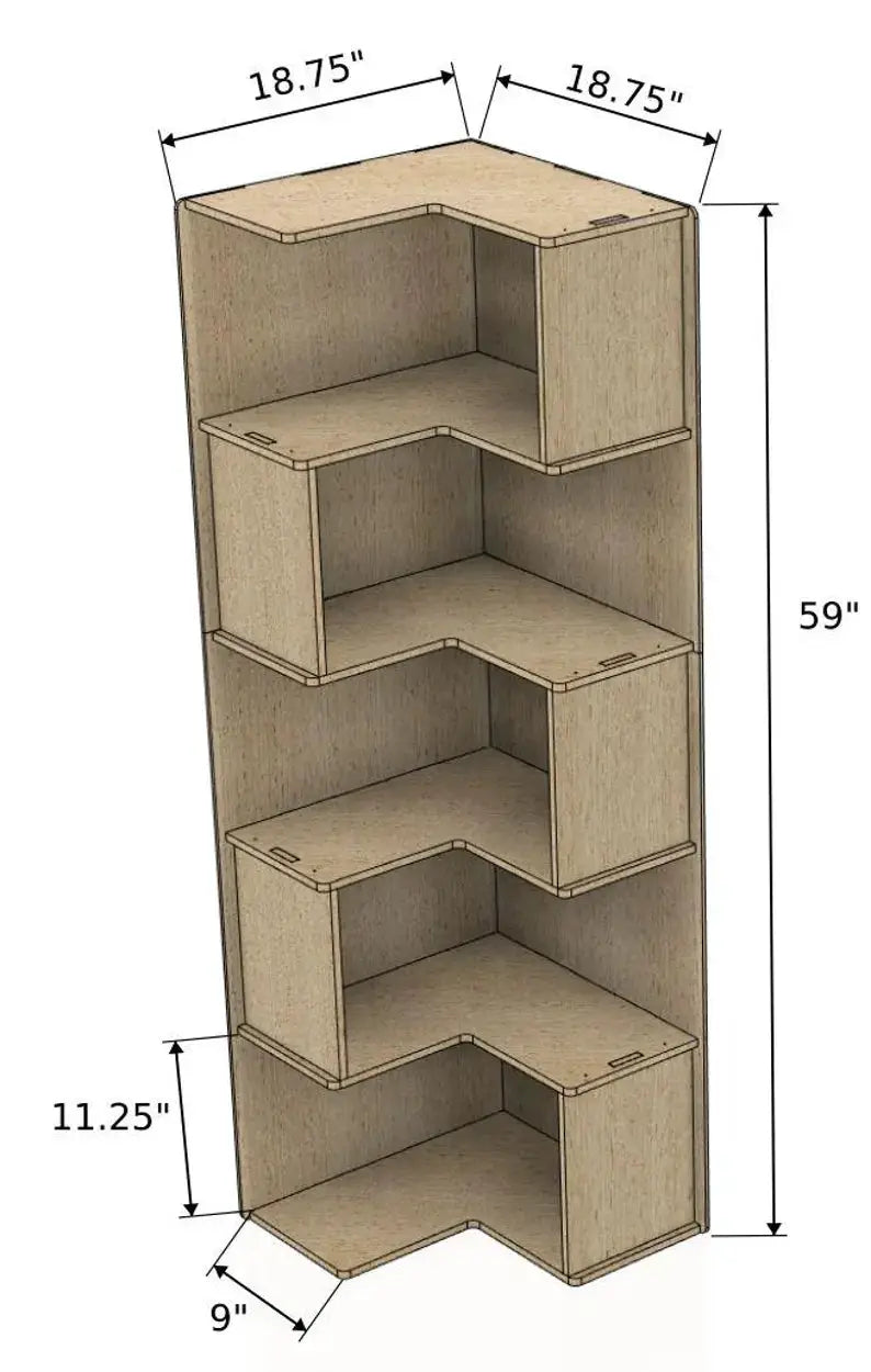 ZIGGY- Corner Shelf by Bush Acres