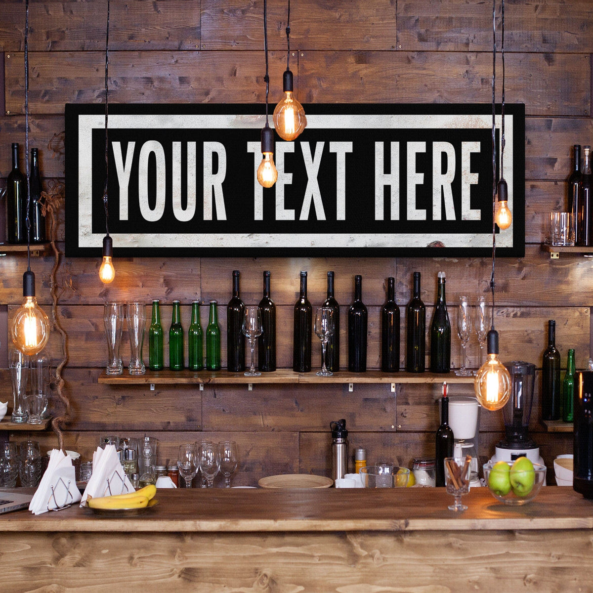 Personalized One Way Wall Hanging | Clean & Distressed Metal Look, photo 5 of 8