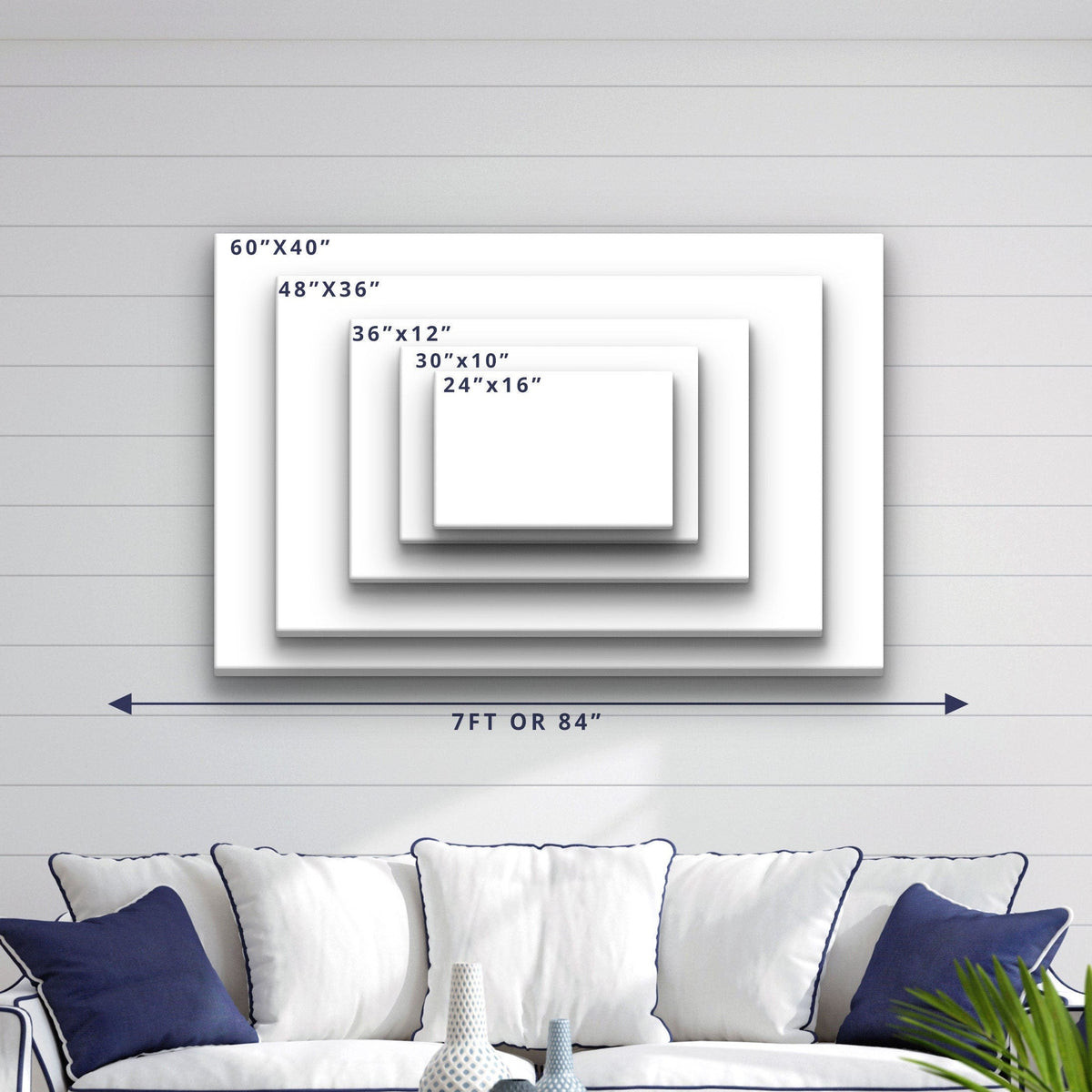 Marthas Vineyard Canvas Print - Nautical Signal Flags & Coordinates, photo 8 of 8