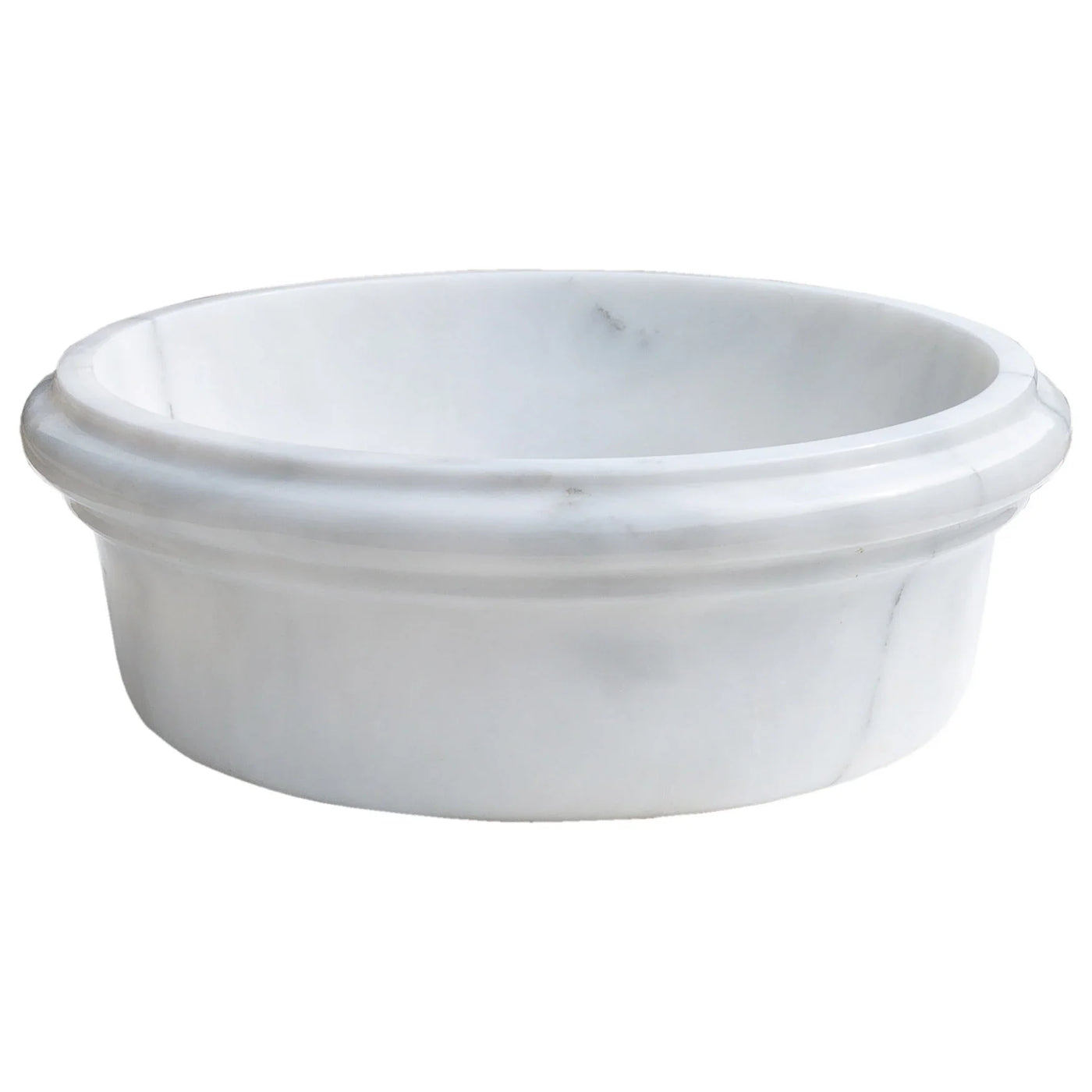 Carrara White Marble Waterfall Drop-in Sink Polished 17 inch by GobekDesign