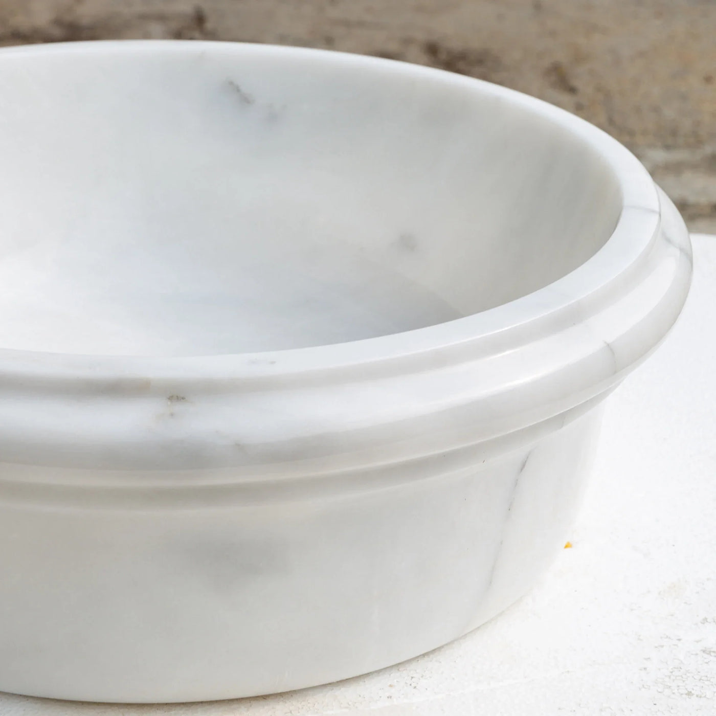 Carrara White Marble Waterfall Drop-in Sink Polished 17 inch by GobekDesign