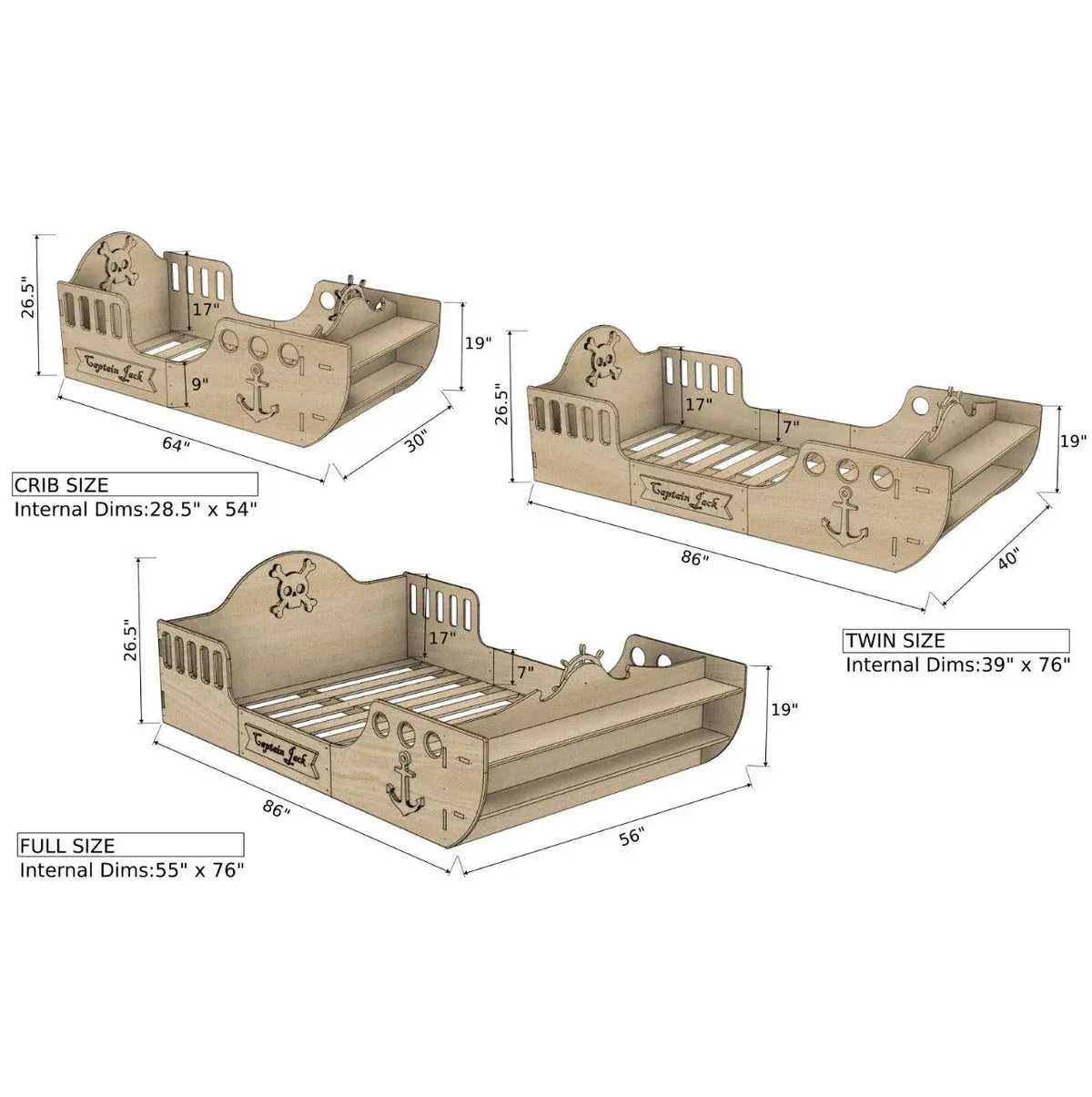CAPTAIN JACK- Pirate Ship Bed, photo 9 of 9