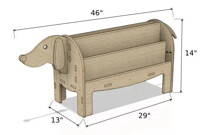 WEENIE- Double Sided Dog Bookshelf by Bush Acres