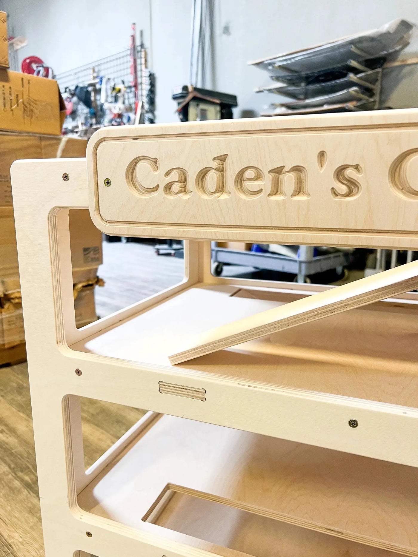CADEN- Toy Car Ramp + Storage by Bush Acres