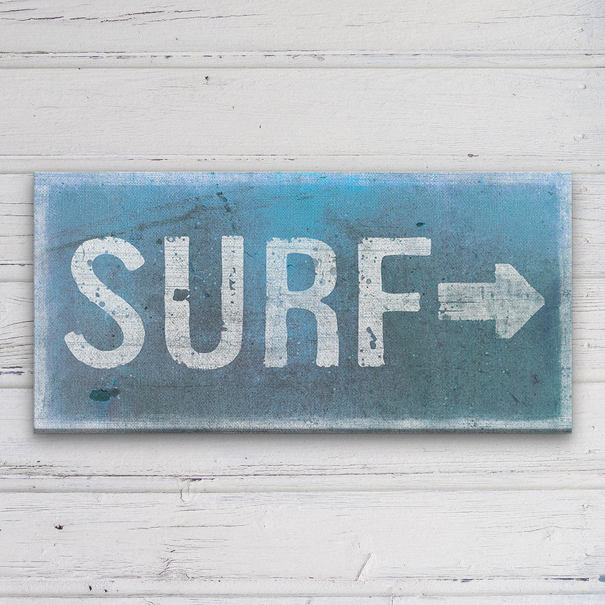 Distressed Surf Sign - Surf Shack Canvas Sign, photo 2 of 10