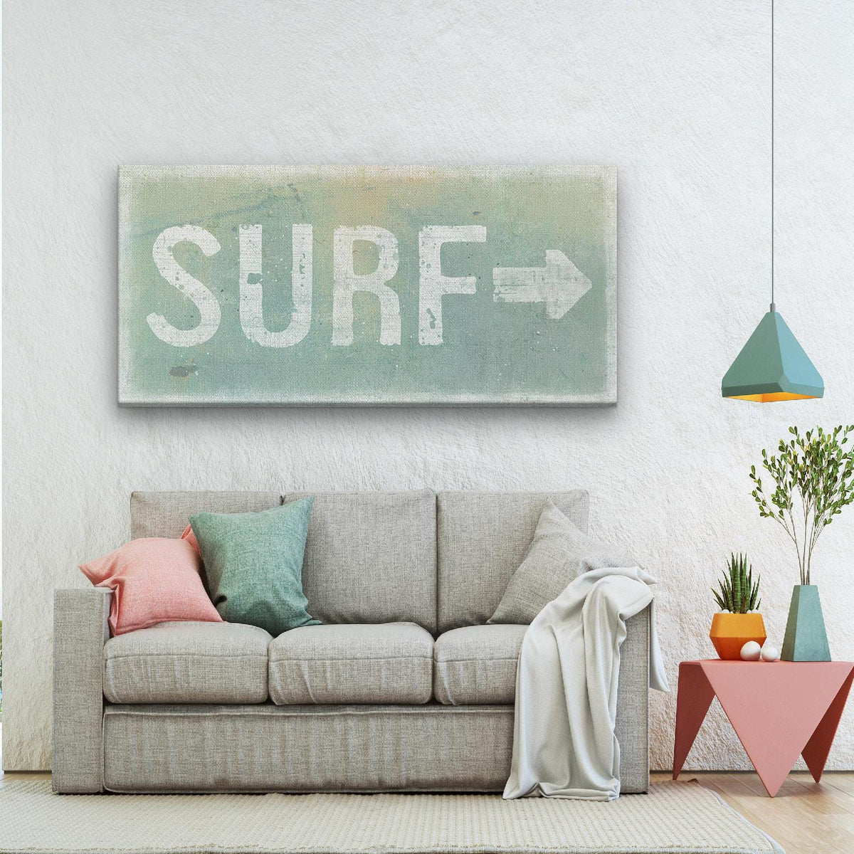 Distressed Surf Sign - Surf Shack Canvas Sign, photo 4 of 10