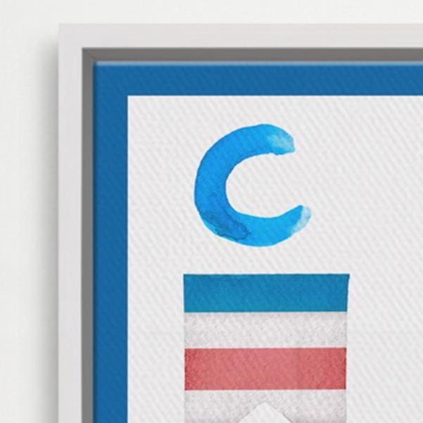 Personalized Nautical Flag Kid's Name Framed Canvas Print, photo 7 of 10