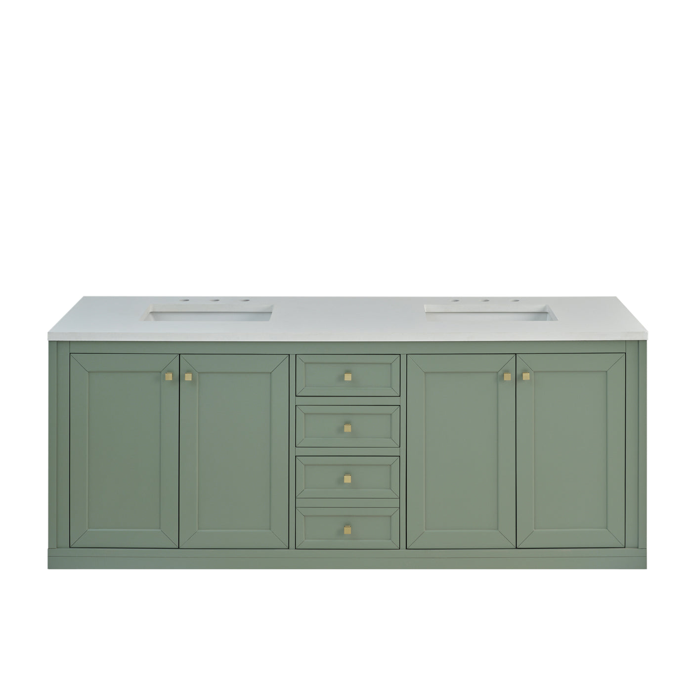 James Martin Chicago 72" Double Bathroom Vanity, Smokey Celadon, view 31