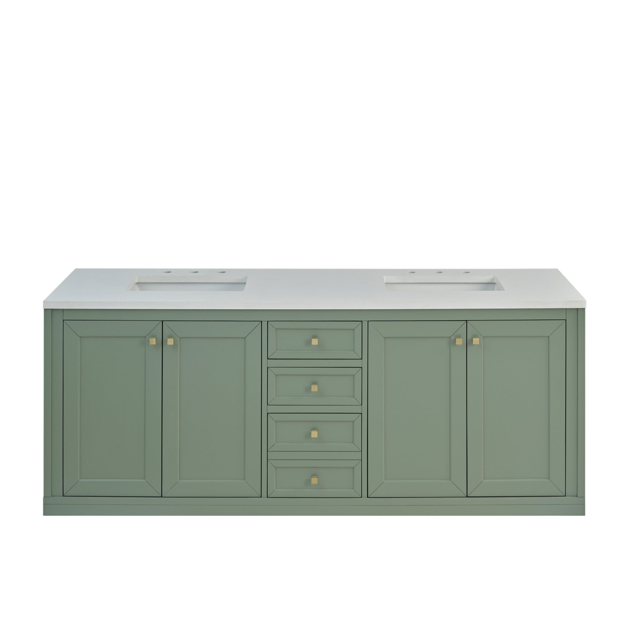 James Martin Chicago 72" Double Bathroom Vanity, Smokey Celadon, view 31