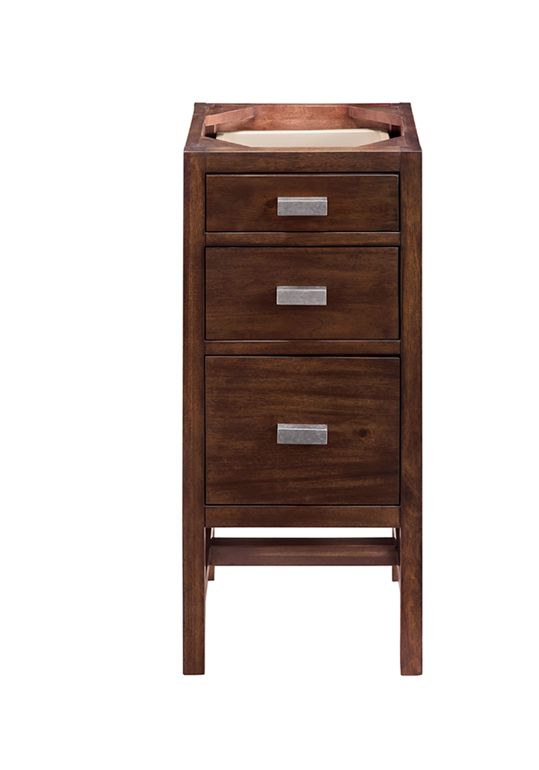 James Martin Addison 15" Base Cabinet, Mid-Century Acacia, cabinet without a countertop