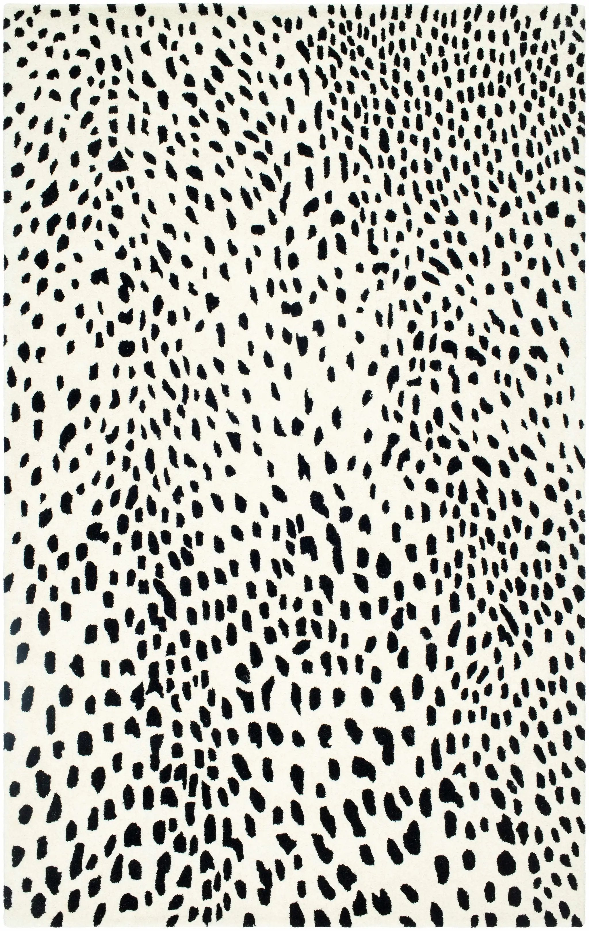 Athena White Giraffe Print Wool Rug by Boutique Rugs