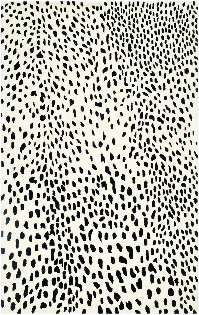 Athena White Giraffe Print Wool Rug by Boutique Rugs