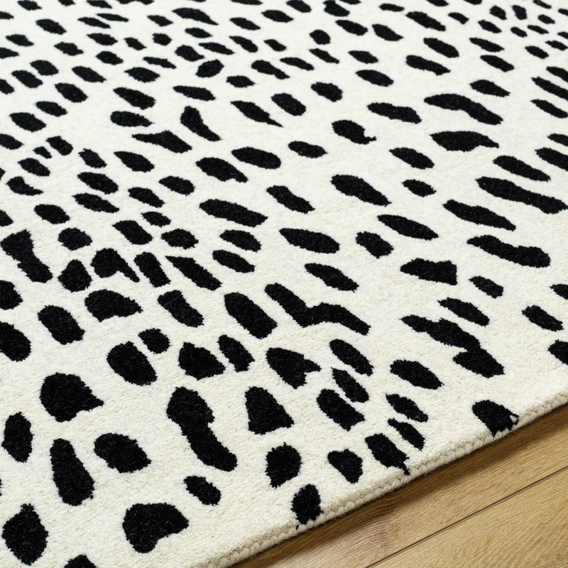 Athena White Giraffe Print Wool Rug by Boutique Rugs
