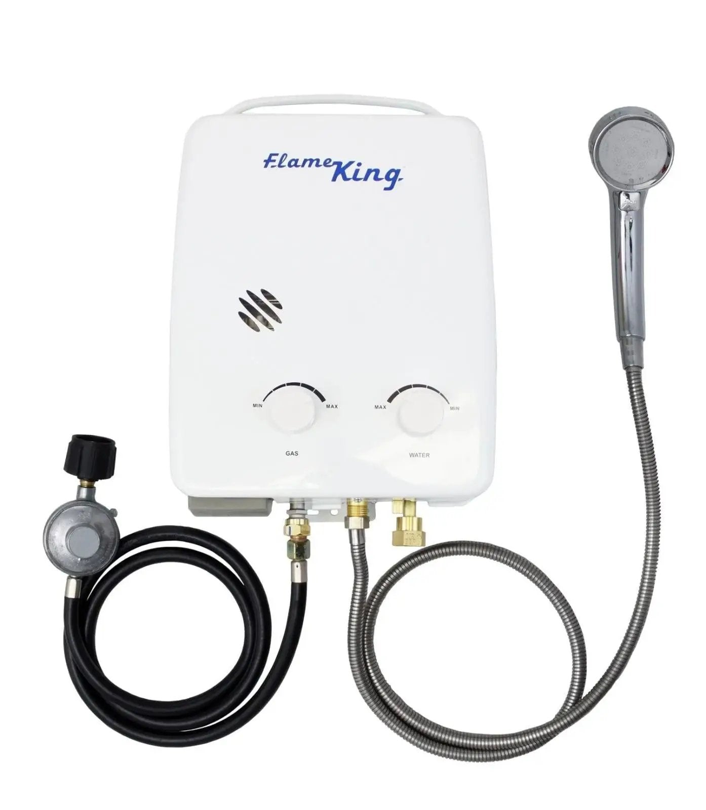Flame King Tankless Outdoor Portable Camping Hot Shower Propane Gas 5L 1.32GPM Water Heater 34,000 BTU by Flame King Products