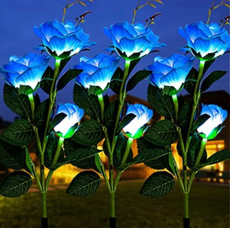 Solar LED Rose Flower Light (2 Pack) by Outdoor Solar Outlet