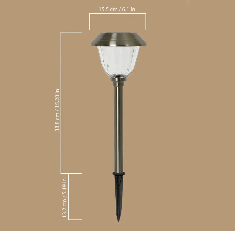Enerigizer 10 Pack Solar Pathway LED Lights Outdoor 15 Lumen-Stainless Steel(Silver) by Outdoor Solar Outlet