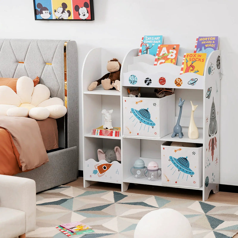 Kids Toy and Book Organizer Children with Storage Bins by DirectDeals