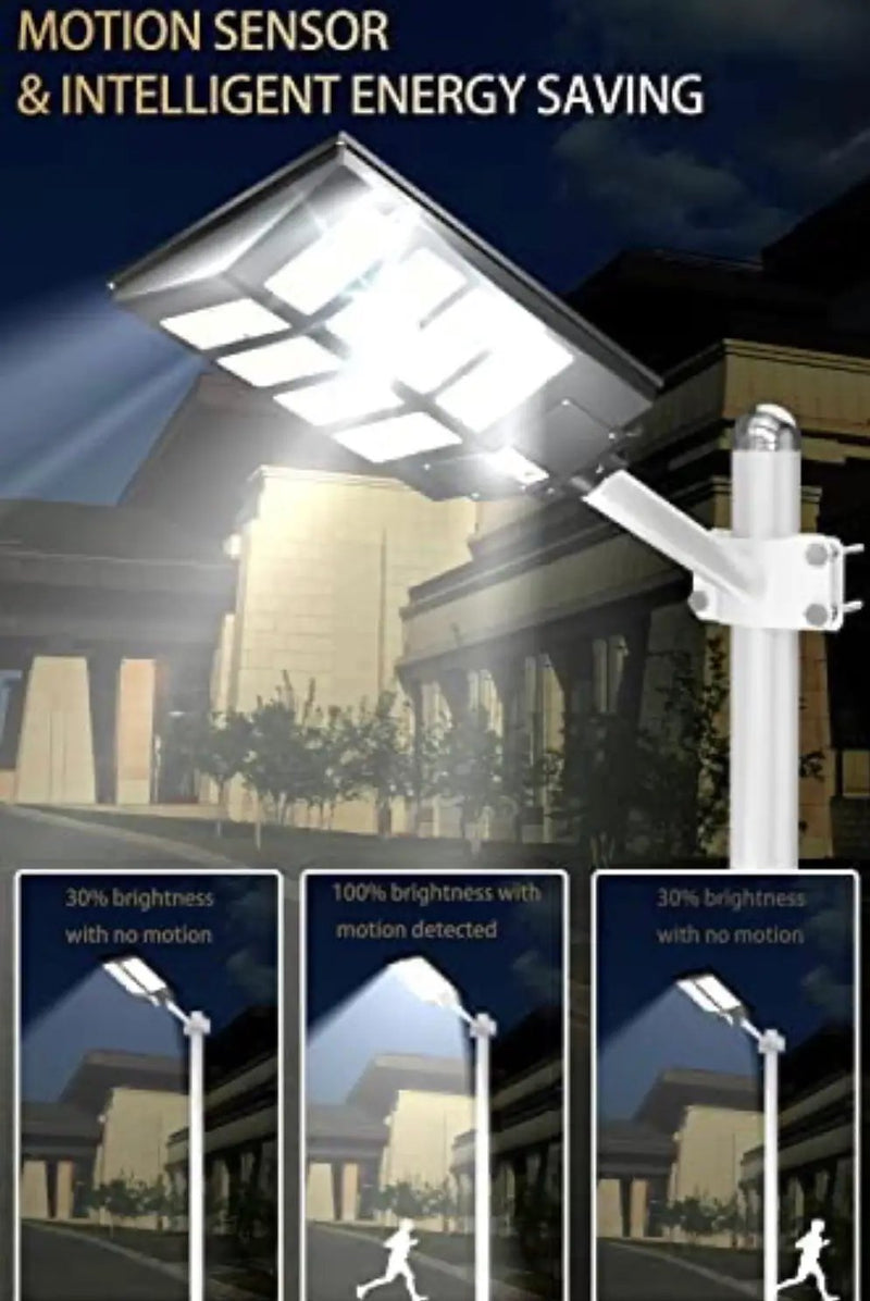 6800W Commercial Solar Street Lights Dusk to Dawn , Motion Sensor, 75000LM for Street with Remote Control by Outdoor Solar Outlet