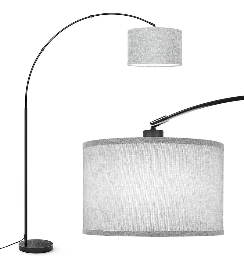 Arc Floor Lamp Modern Standing Lamp for Living Room Dimmable 74” Tall by Outdoor Solar Outlet