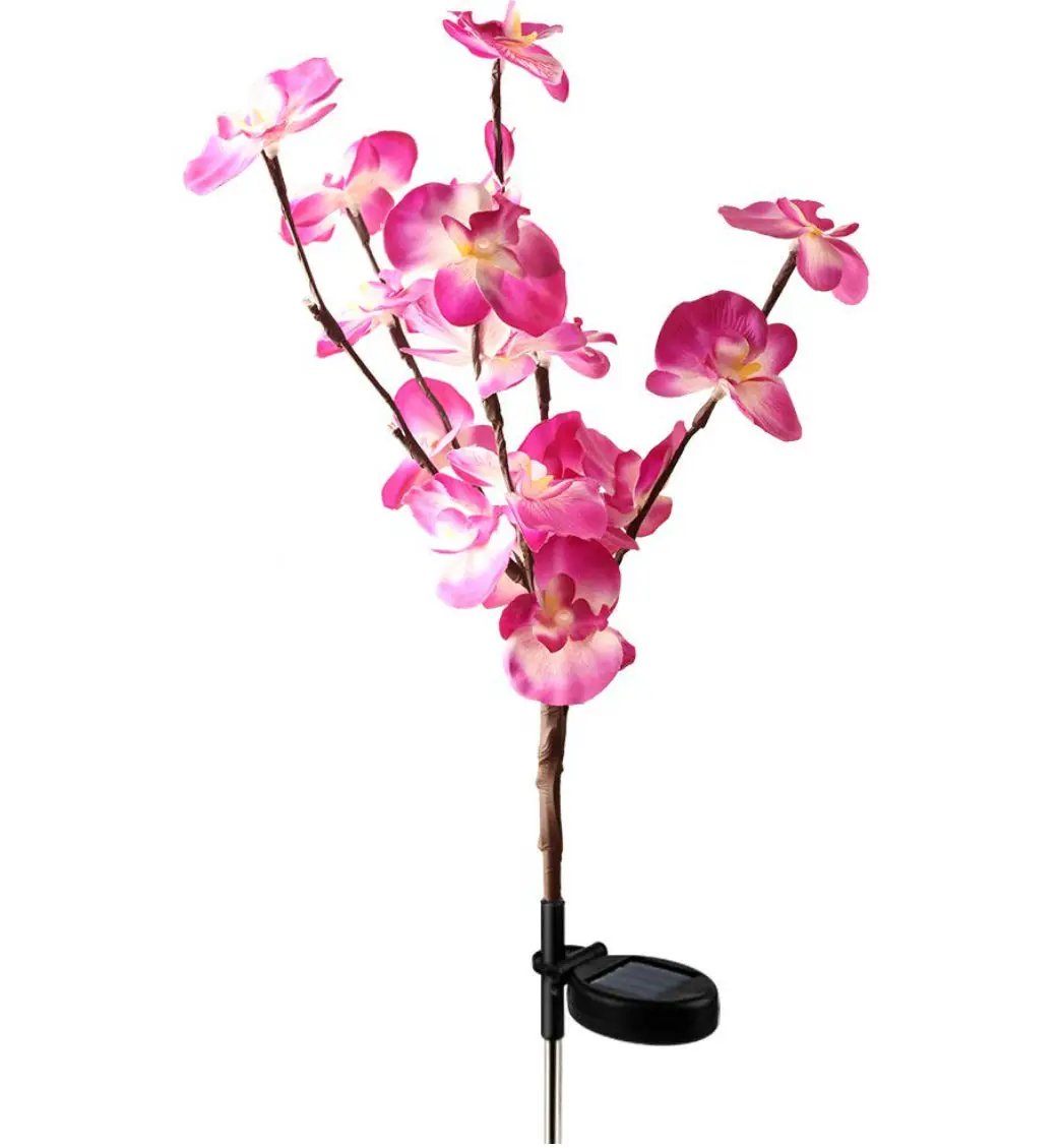 2 Pack Solar Orchid Flower Lights -40 Flowers by Outdoor Solar Outlet