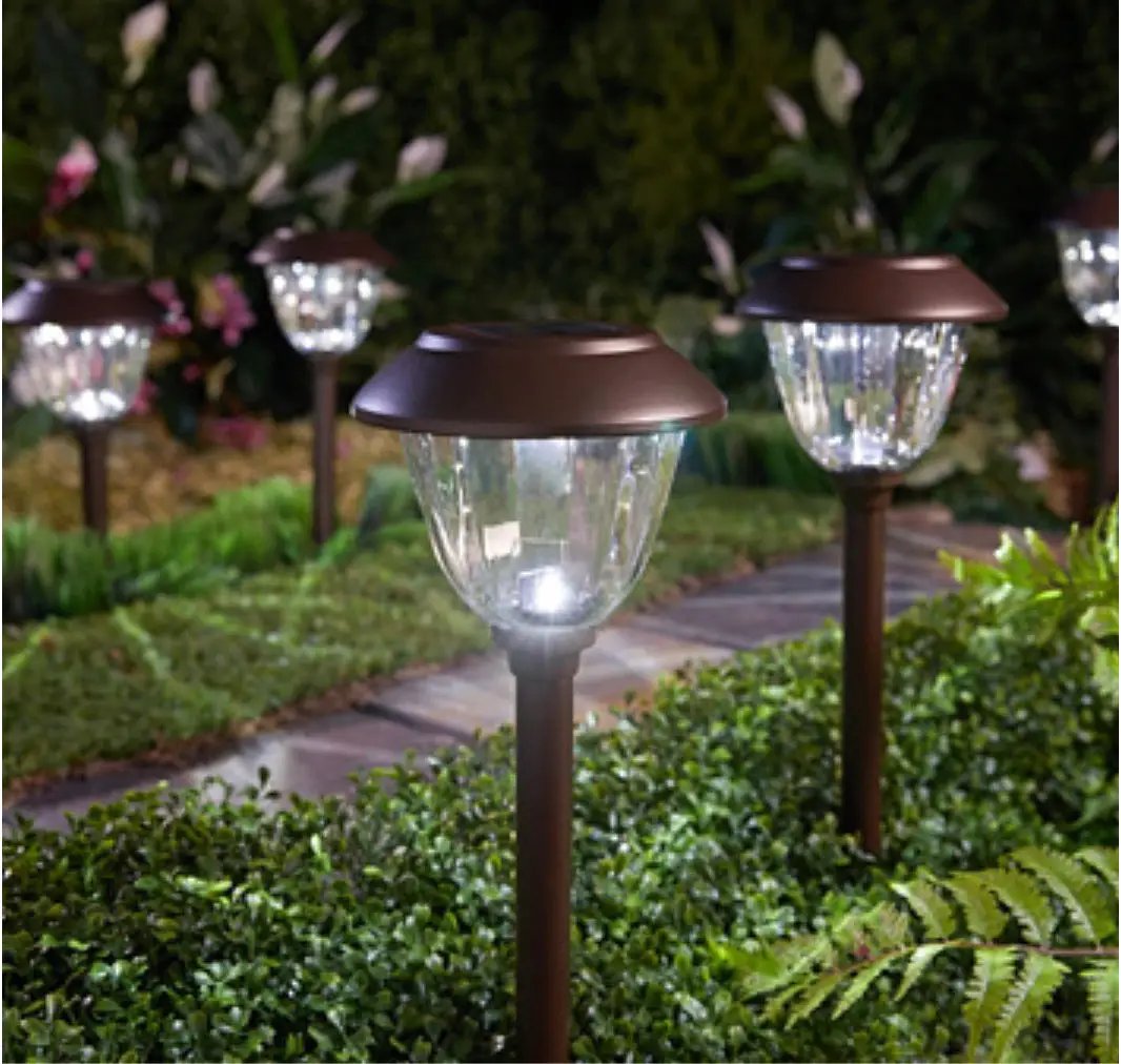 Energizer 8 Pack Solar Pathway LED Lights Outdoor-Stainless Steel 15 Lumen by Outdoor Solar Outlet
