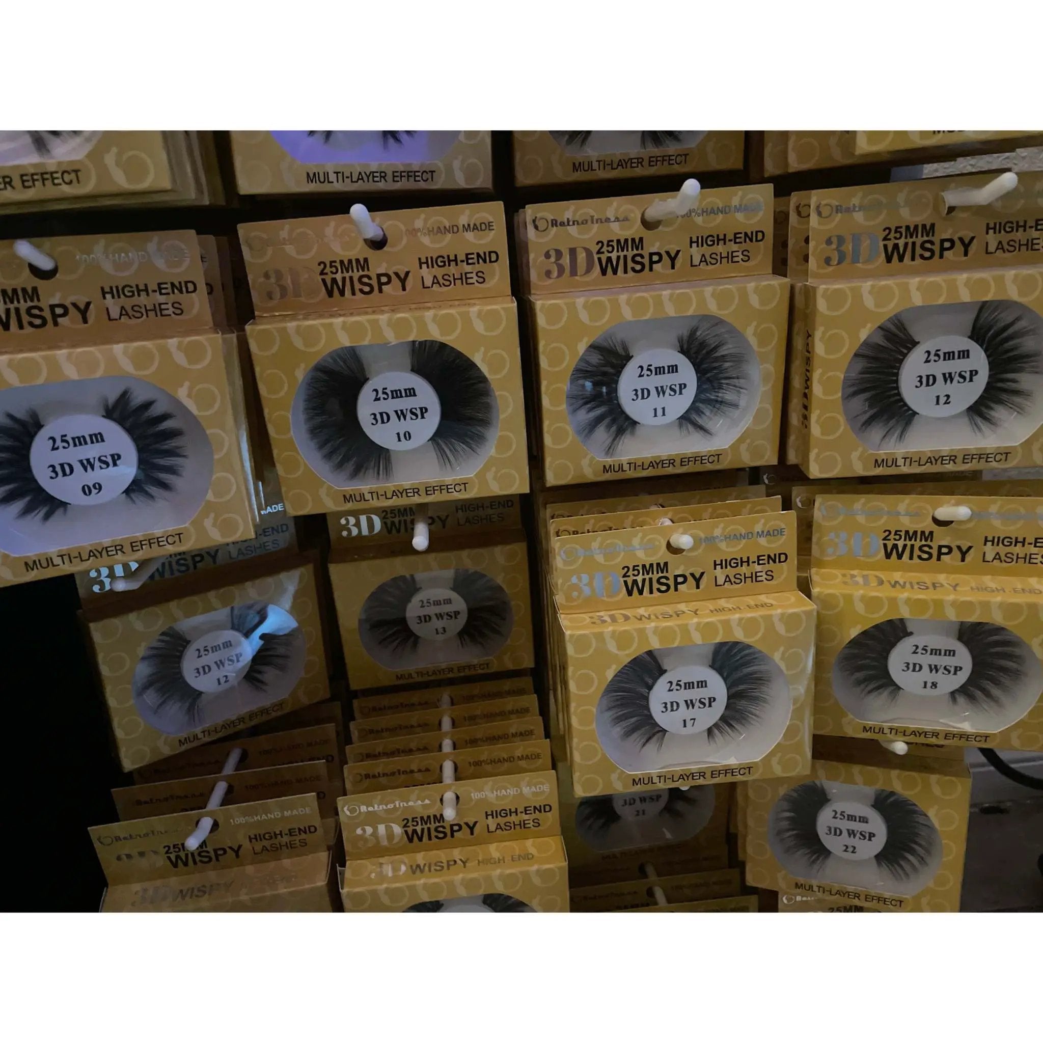 RetroTress 3D 25mm Wispy High-End Lashes Mink Matte 100% HAND MADE Eyelashes Bulk by Selzalot