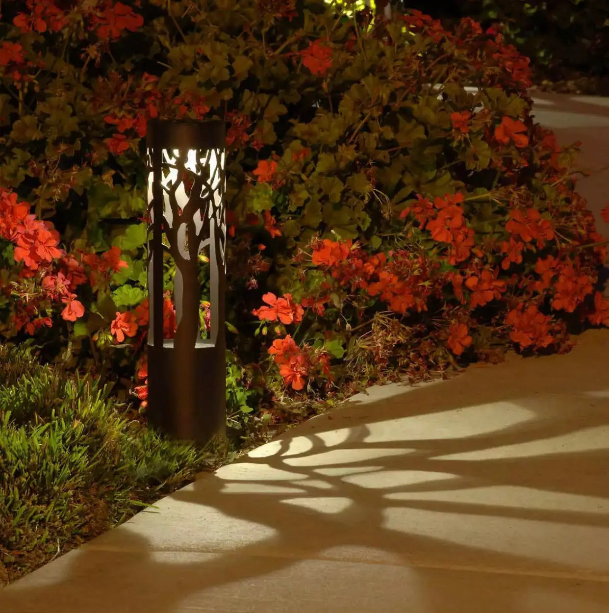 SmartYard 10-Lumen Solar Bollard Light with Tree Design LED 2-Pack by Outdoor Solar Outlet
