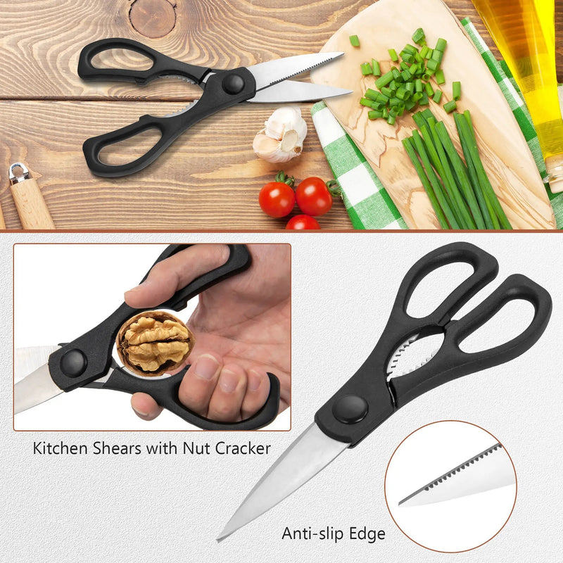 16-Piece Stainless Steel Kitchen Knife Set with Sharpener by DirectDeals