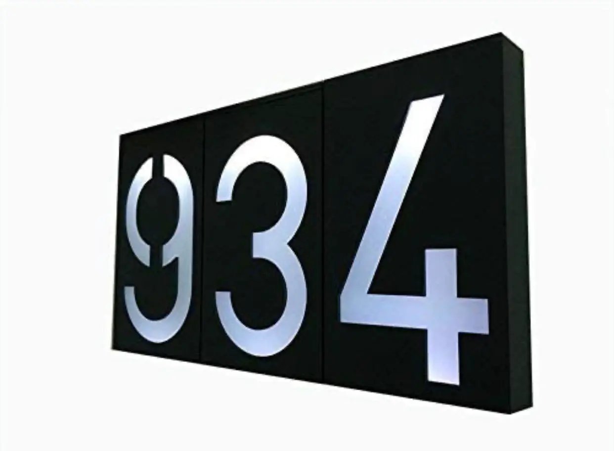 LED House Number Solar Power Digital Hotal Door Wall Solar Light Address Number Sign Lamp Custom Street Number Plaque by Outdoor Solar Outlet