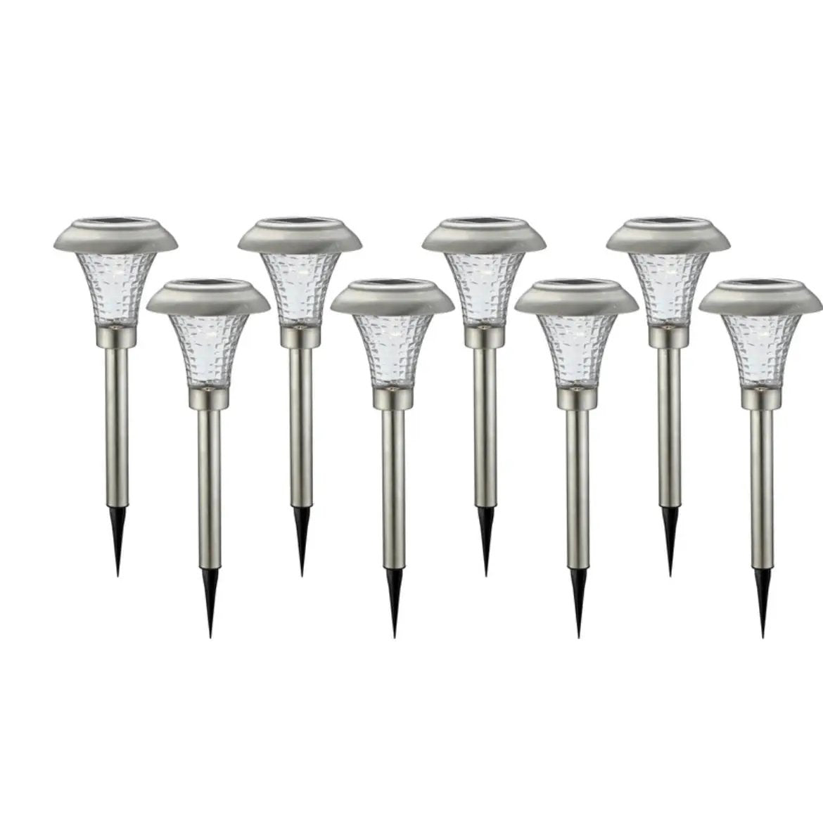 Patriot Silver Solar Powered LED Pathway Light (Pack of 16 ) by Outdoor Solar Outlet