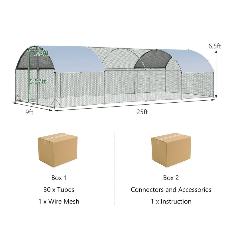 Large Metal Chicken Coop with Cover by DirectDeals